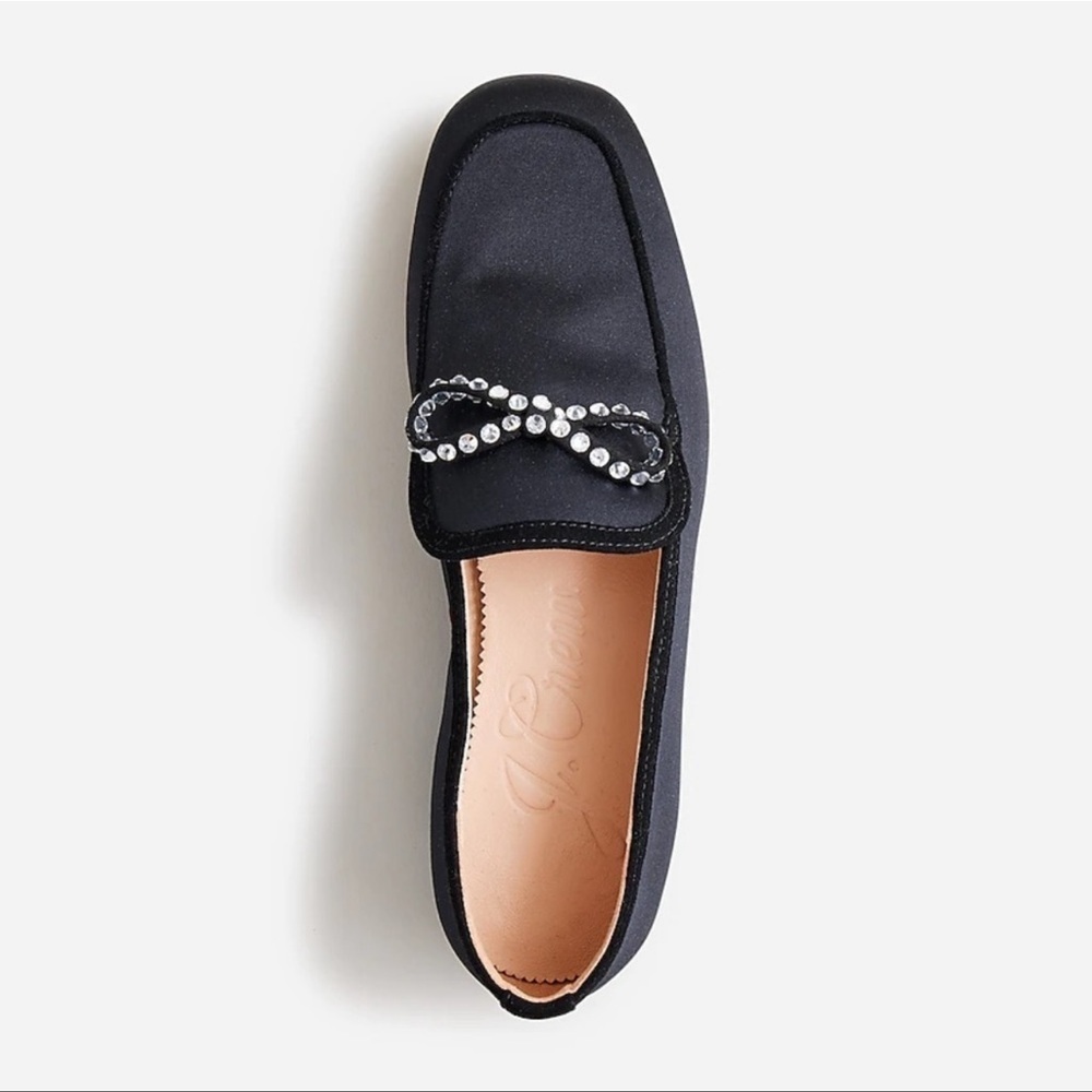 J. CREW Marie bow loafers in satin Size 8.5 New - Picture 2 of 16